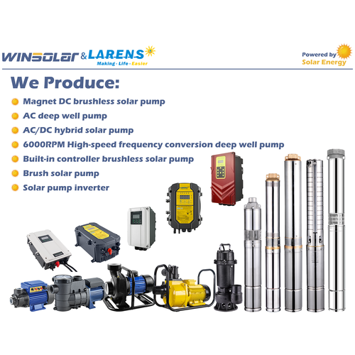 DC Submersible Solar Pump System with Solar Panel for Agricultural Irrigation