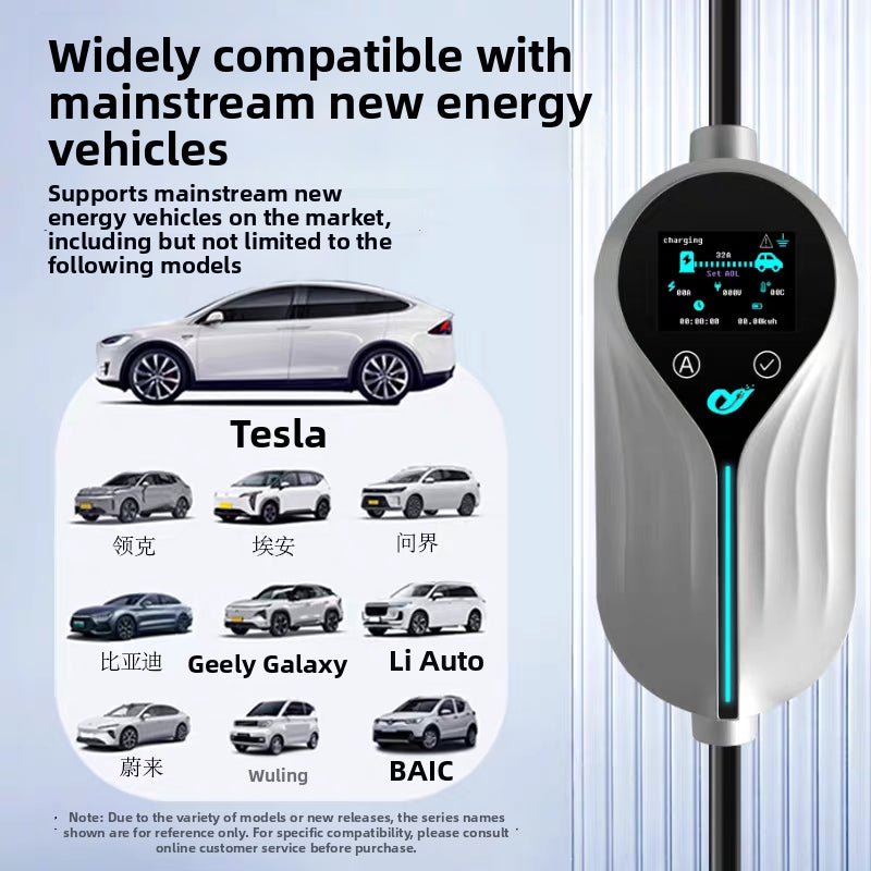 16A 3.5kW Portable EV Charger & 7kW Home Charging Station - New Energy Vehicle Charger