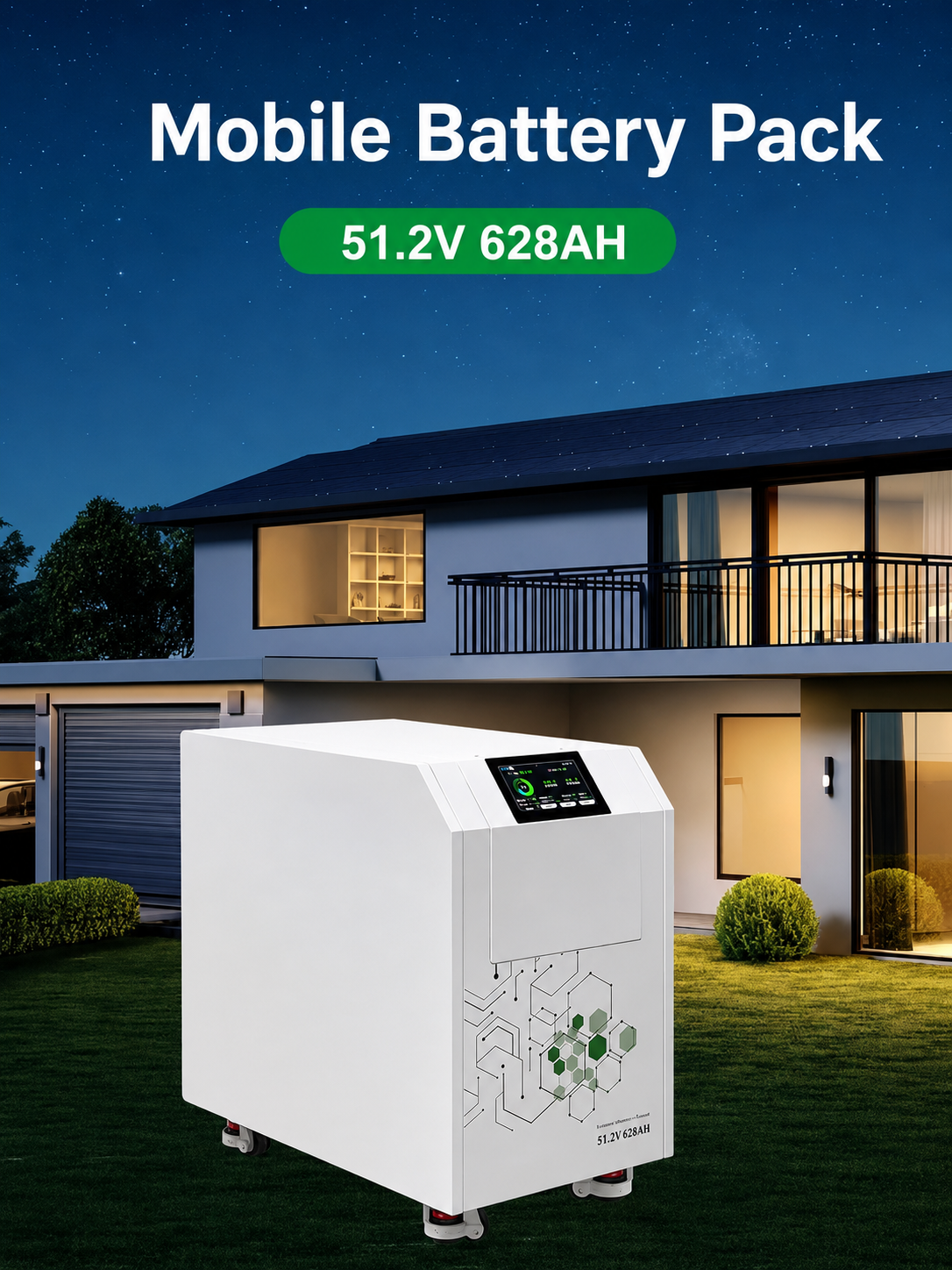 High-Capacity Mobile Battery Pack, 51.2V 18kWh/26kWh/32kWh Solar Storage System