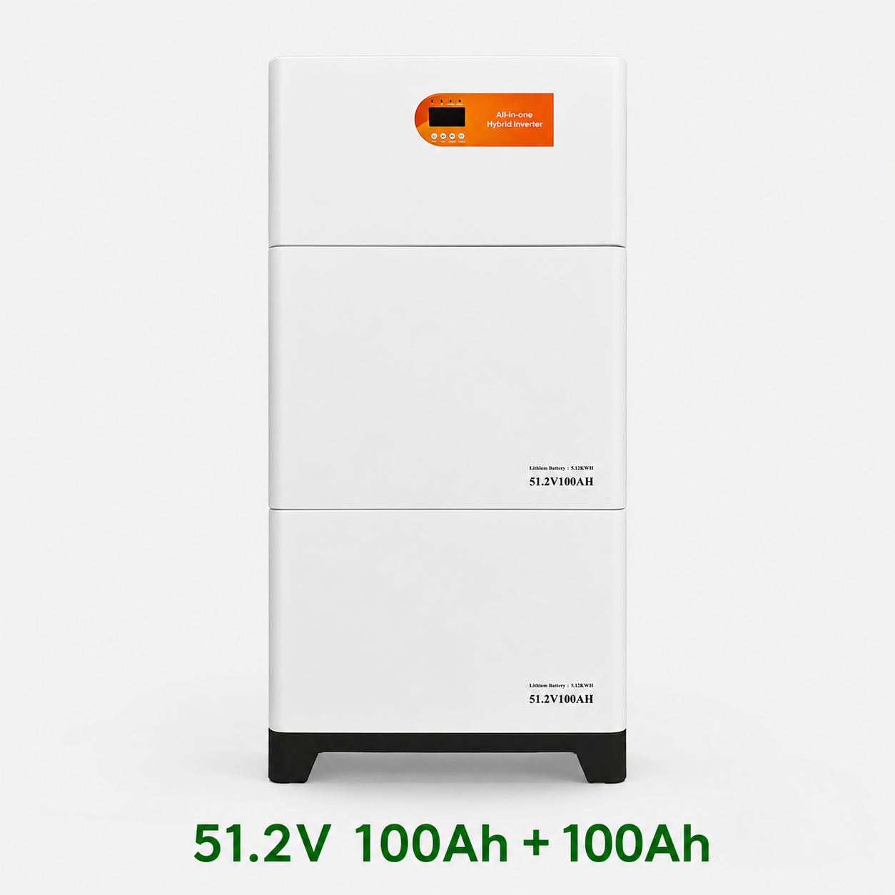 Vertical Stackable All-in-One Energy Storage System, 6kW Inverter with 5kWh/10kWh Battery