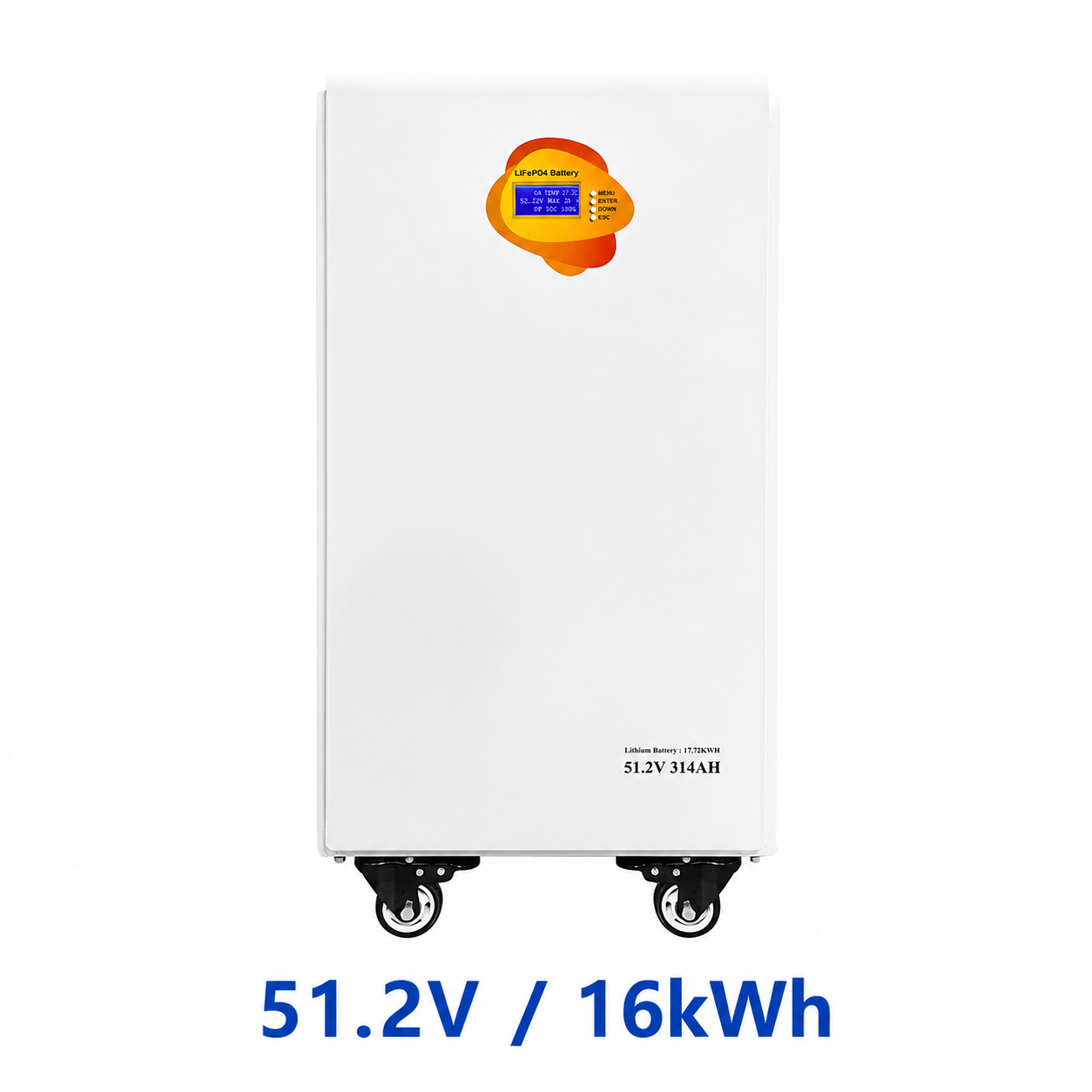 Mobile Energy Storage Battery, 51.2V 15kWh/16kWh/18kWh LiFePO4 Battery Pack