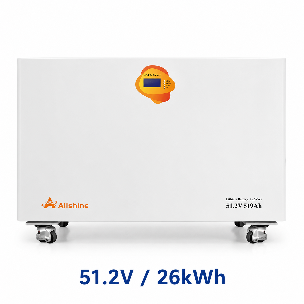 High-Capacity Mobile Battery Pack, 51.2V 18kWh/26kWh/32kWh Solar Storage System