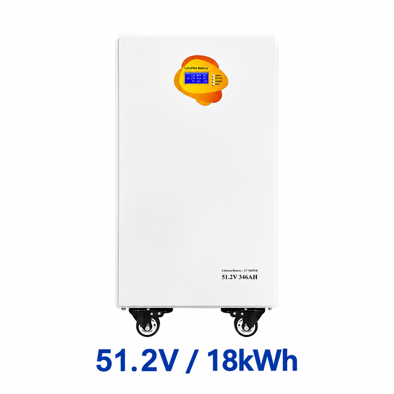 Mobile Energy Storage Battery, 51.2V 15kWh/16kWh/18kWh LiFePO4 Battery Pack